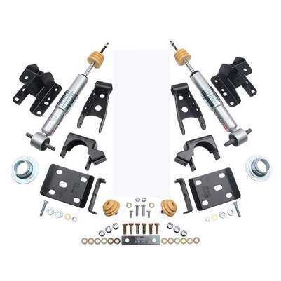 2014-18 Silverado/Sierra 1500 (2wd/4wd, reg/ext/crew cab, any control arms) 0 to 2 inch front, 4 inch rear drop