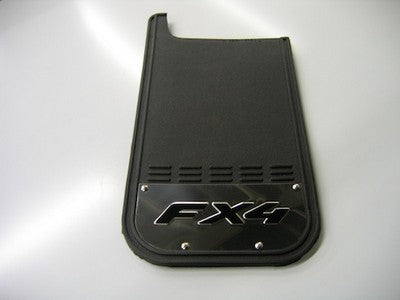 Airhawk 12 X 19 Front Mudflaps, Pair, Die-Stamped FX4, Moon Cut