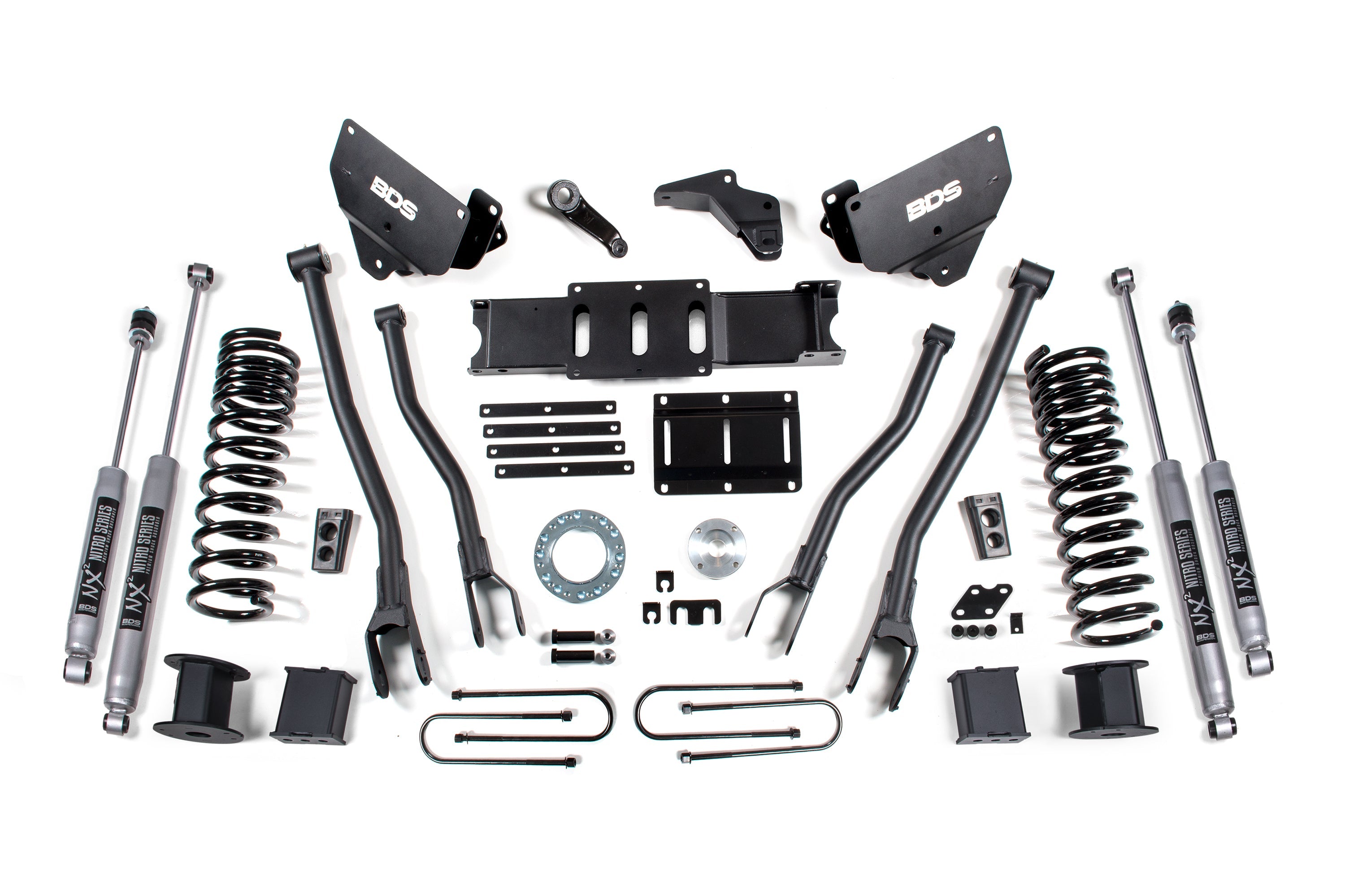 2013-18 RAM 3500 Diesel w/rear Air, 8 bolt T-case 6 inch 4 link lift kit