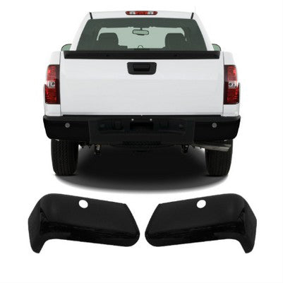 2007-13 Silverado/Sierra Rear BumperShellz, Gloss Black, w/ sensor holes