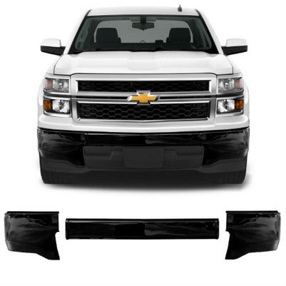 2014-15 Silverado 1500 Front BumperShellz, Gloss Black, w/o snsr w/ fogs