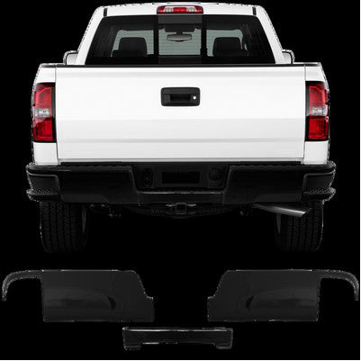 2014-18 Silverado/Sierra Rear BumperShellz, Gloss Black, w/o sensor holes