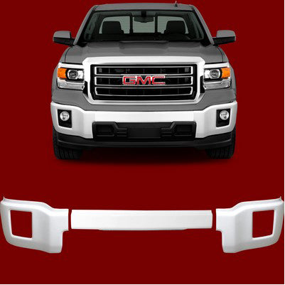 2014-15 Sierra 1500 Front BumperShellz, Gloss White, w/o snsr w/ fogs