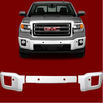 2014-15 Sierra 1500 Front BumperShellz, Gloss White, w/snsr w/fogs