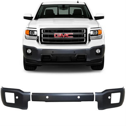 2014-15 Sierra 1500 Front BumperShellz, Armor Coated ABS, w/snsr w/fogs