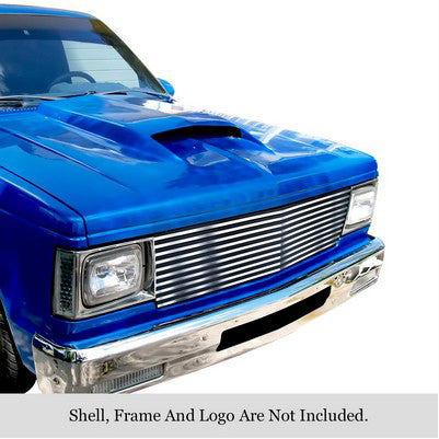 1982-90 Chevy S-10 Pickup /82-90 Chevy S-10 Blazer /82-90 GMC S-15 Pickup/82-90 GMC S-15 Jimmy Main Upper Grille, Stainless Steel, Polished Pickup