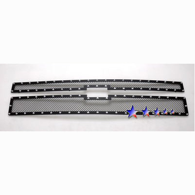 2014-2015 Chevy Silverado 1500 Main Upper Bolt Over Black Powder Coated Stainless Steel Main Upper Grille, Not For Z71 Model