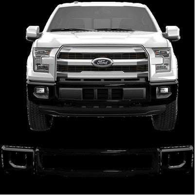 2015-17 F150 Front BumperShellz (Side Covers)- Gloss Black, w/ Fog Lamps)