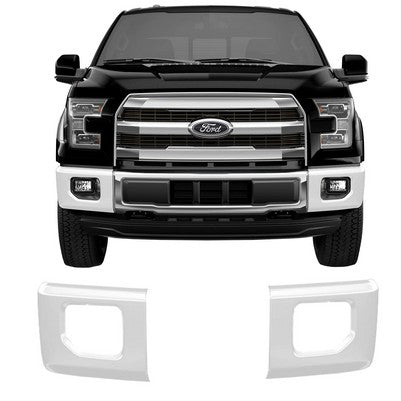 2015-17 F150 Front BumperShellz (Side Covers)- Gloss White, w/Fog Lamps)