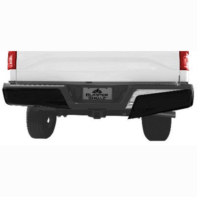 2015-20 F150 Rear BumperShellz, Gloss Black, w/o sensor holes