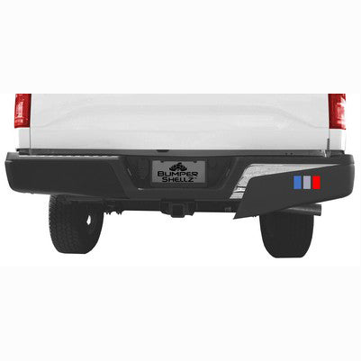 2015-20 F150 Rear BumperShellz - Paintable ABS, w/o sensor holes
