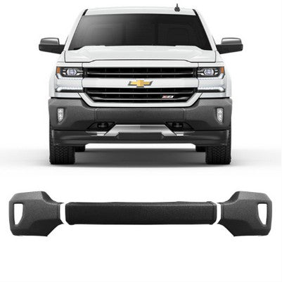 2016-18 Silverado 1500 Front BumperShellz, Gloss Black, w/o snsr w/ fogs