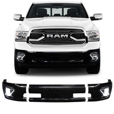 2013-18 Ram 1500 front Gloss Black, w/o Sensors with Fog light cutouts