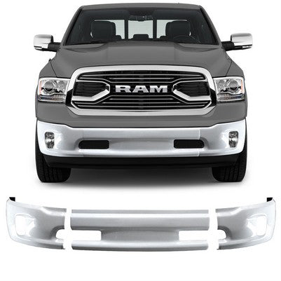 2013-18 Ram 1500 front Gloss White, w/o Sensors with Fog light cutouts