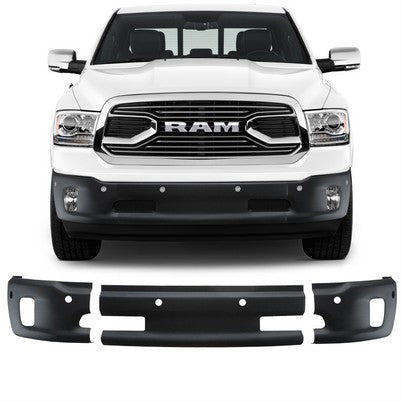 2013-18 Ram 1500 front Matte Black, with Sensors with Fog light cutouts