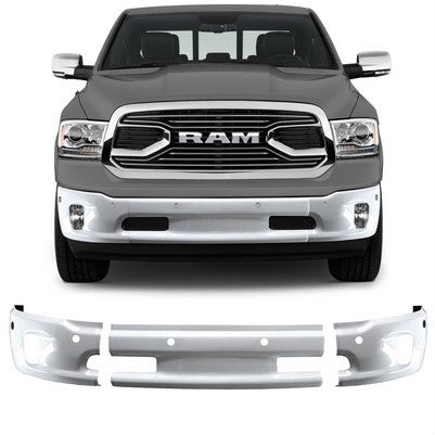 2013-18 Ram 1500 front Gloss White, with Sensors with Fog light cutouts