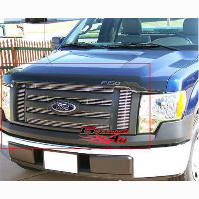 2009-12 F150 For XL/XLT And STX Only Main Upper Grille, Aluminum, Polished Not For King Ranch/Lariat/Platinum