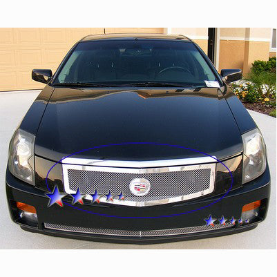 2003-07 Cadillac Cts Main Upper Grille, Stainless Steel Mesh, Chrome