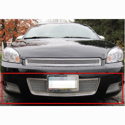 2006-09 Chevy Impala W/ Fog Lights/06-09 Chevy Impala Ss /06-09 Chevy Impala Lt Lower Bumper Grille, Stainless Steel Mesh, Chrome