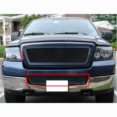 2004-05 F150 Lower Bumper Grille, Stainless Steel Mesh, Black Powder Coated