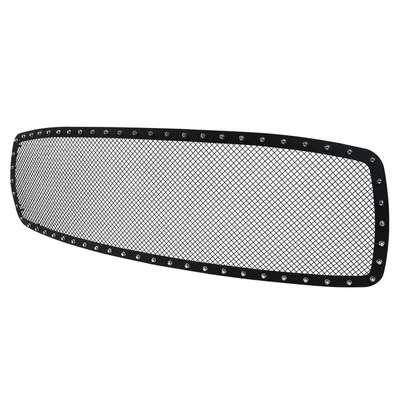 2002-05 Dodge Ram Grille Insert - Rivety Style - Steel/Black - Cut Not Req