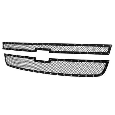 2005-07 Chevrolet Silverado 1500 Grille Insert - Rivet Style - Steel/Black - Need Drilling