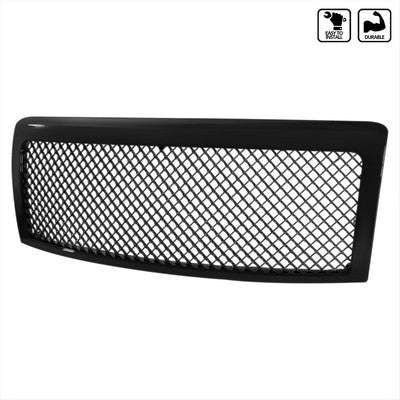 2009-14 Ford F150 Mesh Grille Glossy Black
