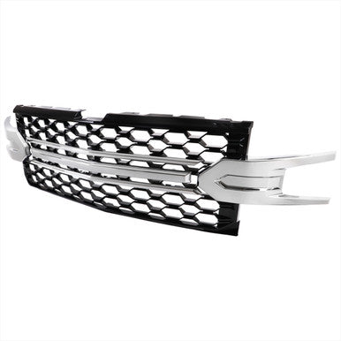 2019-22 Chevrolet Silverado 1500 1500 Grille Chrome With Glossy Black (Rst / Lt / Lt Trail Boss / Ltz / High Country Model)