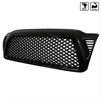 2005-11 Toyota Tacoma Front Mesh Grille- Glossy Black