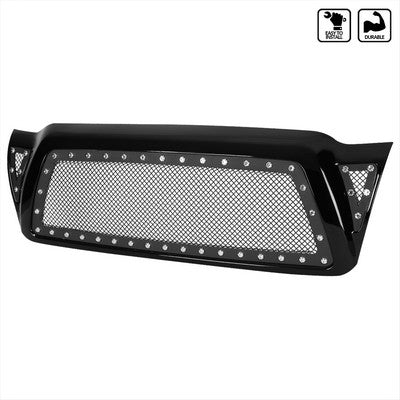 2005-11 Toyota Tacoma Rivet Grille- Glossy Black
