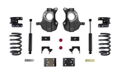2016-18 Silverado/Sierra 1500 Extended Cab 2Wd/4Wd 3 inch front/5 inch rear Lowering Kit with spindles (Stamped Steel / Alum. Susp.) Non-Magneride Model