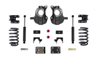 2016-18 Silverado/Sierra 1500 Extended Cab 2Wd/4Wd 4 inch front/6 inch rear Lowering Kit with spindles (Stamped Steel / Alum. Susp.) Non-Magneride Model