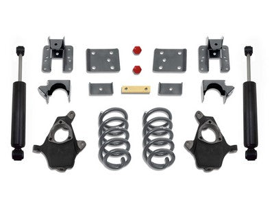 2014-16 Silverado/Sierra 1500 2wd/4wd ext/crew cab Lowering Kit - 4 inch front/5 or 6 inch rear Drop (see fit notes)