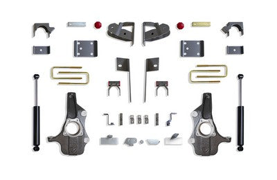 2019-24 Silverado/Sierra 1500 with Adaptive ride control 2wd or 4wd Complete 2 Inch /4 Inch Lowering Kit W/ Spindles