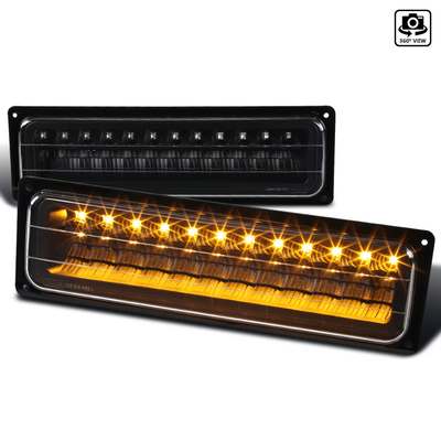 1988-98 Chevy C10 LED Bumper Lights, Black