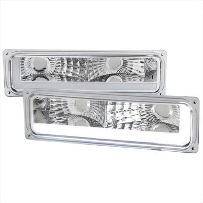 1988-98 Chevrolet C10 Gmc Ck Parking Light Chrome Housing And Clear Lens - Use Stock Bulbs