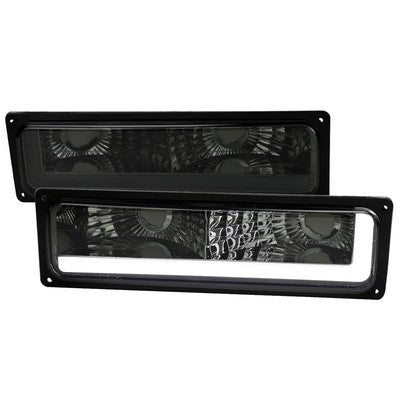 1988-98 Chevrolet C10 Gmc Ck Parking Light Chrome Housing Smoked Lens - Uses Stock Bulbs