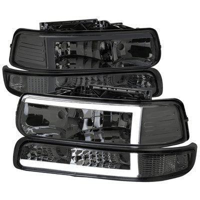 1999-02 Chevrolet Silverado Chrome Housing Smoked Lens With Led Bar