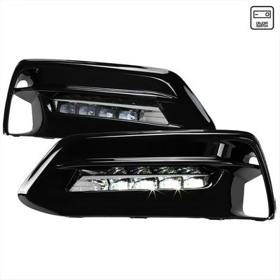 2018-24 Honda Accord Fog Lights With Gloss Black Bezzel And Clear Lens