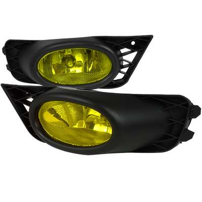 2009-12 Honda Civic Fog Light Yellow Lens 4 Door Sedan