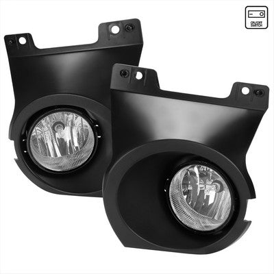 2011-14 F150 Fog Lights With Chrome Housing And Clear Lens With Universal Wiring And Switch