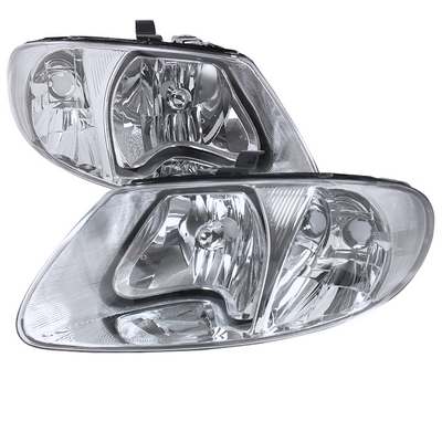 2001-05 Dodge Caravan Euro Headlights Chrome Housing
