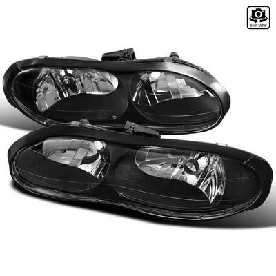 1998-02 Chevrolet Camaro Crystal Housing Headlights Black