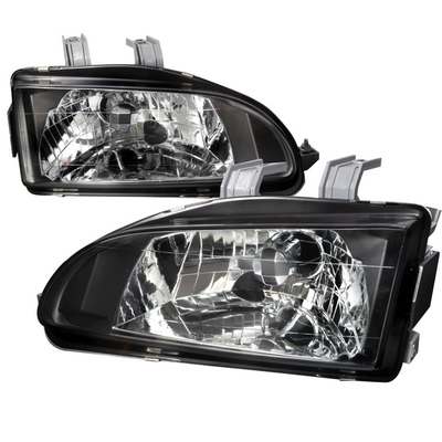 1992-95 Civic Crystal Housing Headlights Black