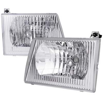 1992-06 Ford Econoline Euro Headlights, Chrome
