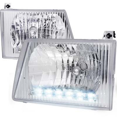 1992-06 Ford Econoline Euro LED Headlights, Chrome