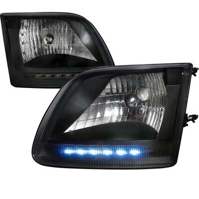 1997-03 F150 Led Euro Headlights Black