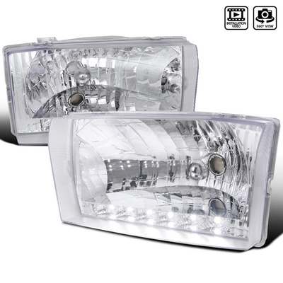 1999-04 Superduty SMD LED Euro Headlights, Chrome