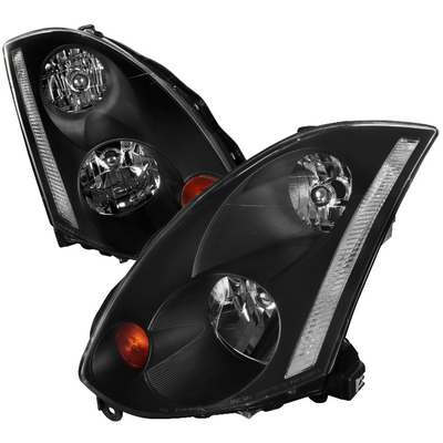 2003-05 Infiniti G35 Oe Style Headlight For -2 Door Models With Factory Xenon Black