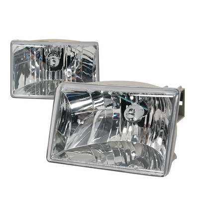 1993-98 Jeep Grand Cherokee Crystal Housing Headlights Chrome